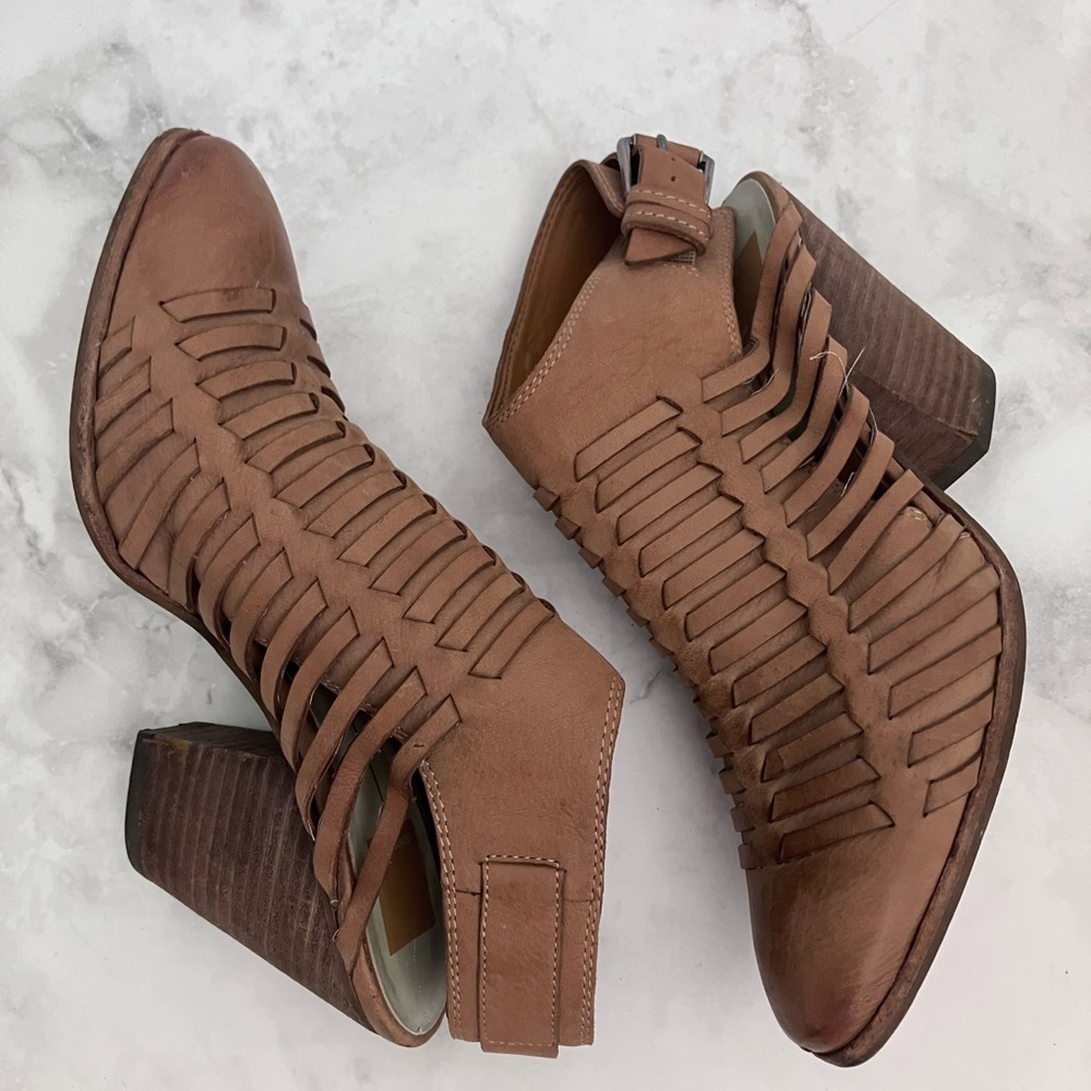 DOLCI VITA Tan Heeled Bootie Sandals Size 7.5 - Picture 3 of 8